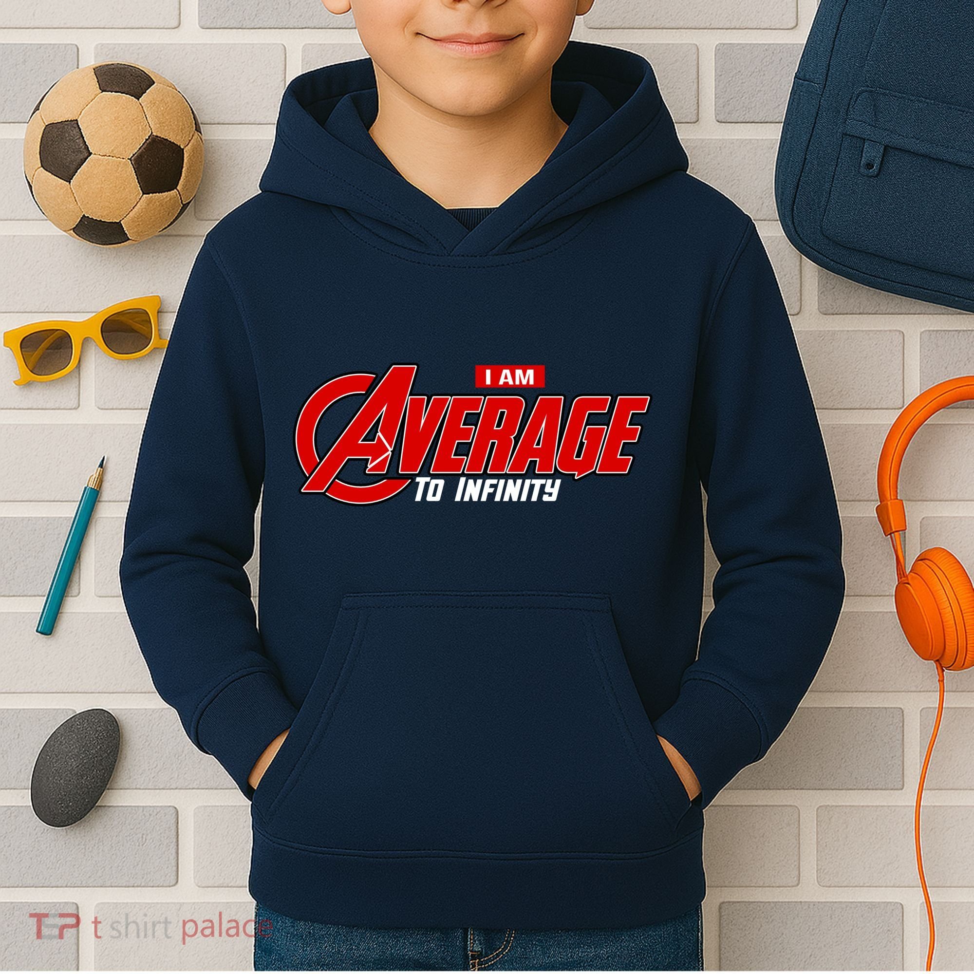 I Am Average To Infinity Kids Hoodie