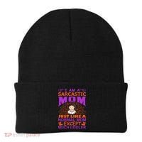 I Am A Sarcastic Mom Just Like A Normal Mom Except Much Cooler Beanie thumb 0