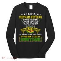 I Am A Vietnam Veteran I Served My Country Long Sleeve Shirt thumb 0