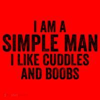 I Am A Simple Man I Like Cuddles And Boobs Funny Sarcasm Santa Hat thumb 1