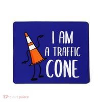 I Am A Traffic Cone Orange Lazy Easy Costumes Halloween Mousepad thumb 0
