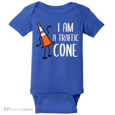 I Am A Traffic Cone Orange Lazy Easy Costumes Halloween Baby Bodysuit