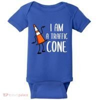 I Am A Traffic Cone Orange Lazy Easy Costumes Halloween Baby Bodysuit thumb 0