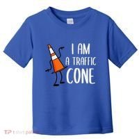 I Am A Traffic Cone Orange Lazy Easy Costumes Halloween Toddler T-Shirt thumb 0