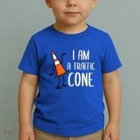 I Am A Traffic Cone Orange Lazy Easy Costumes Halloween Toddler T-Shirt thumb 2