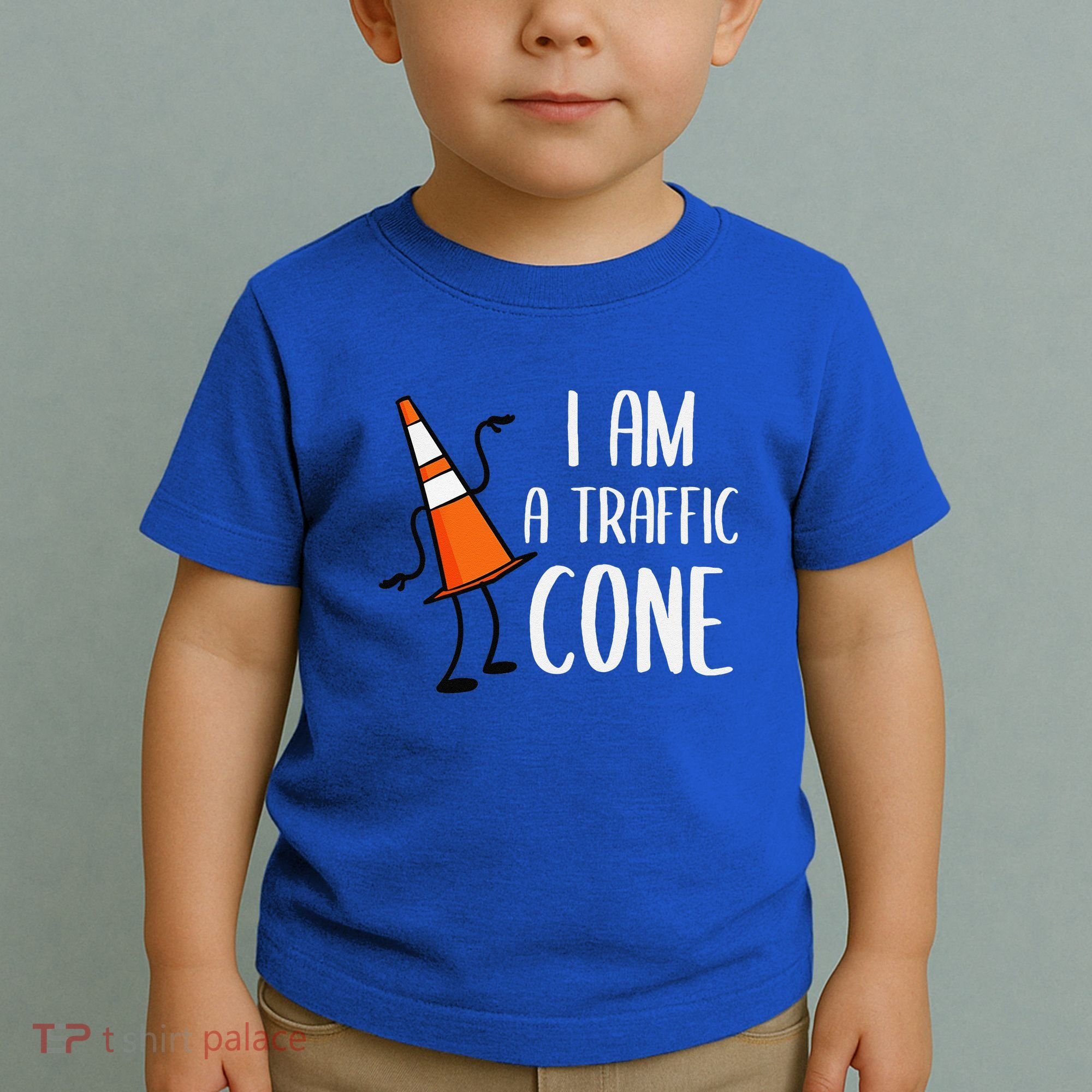 I Am A Traffic Cone Orange Lazy Easy Costumes Halloween Toddler T-Shirt