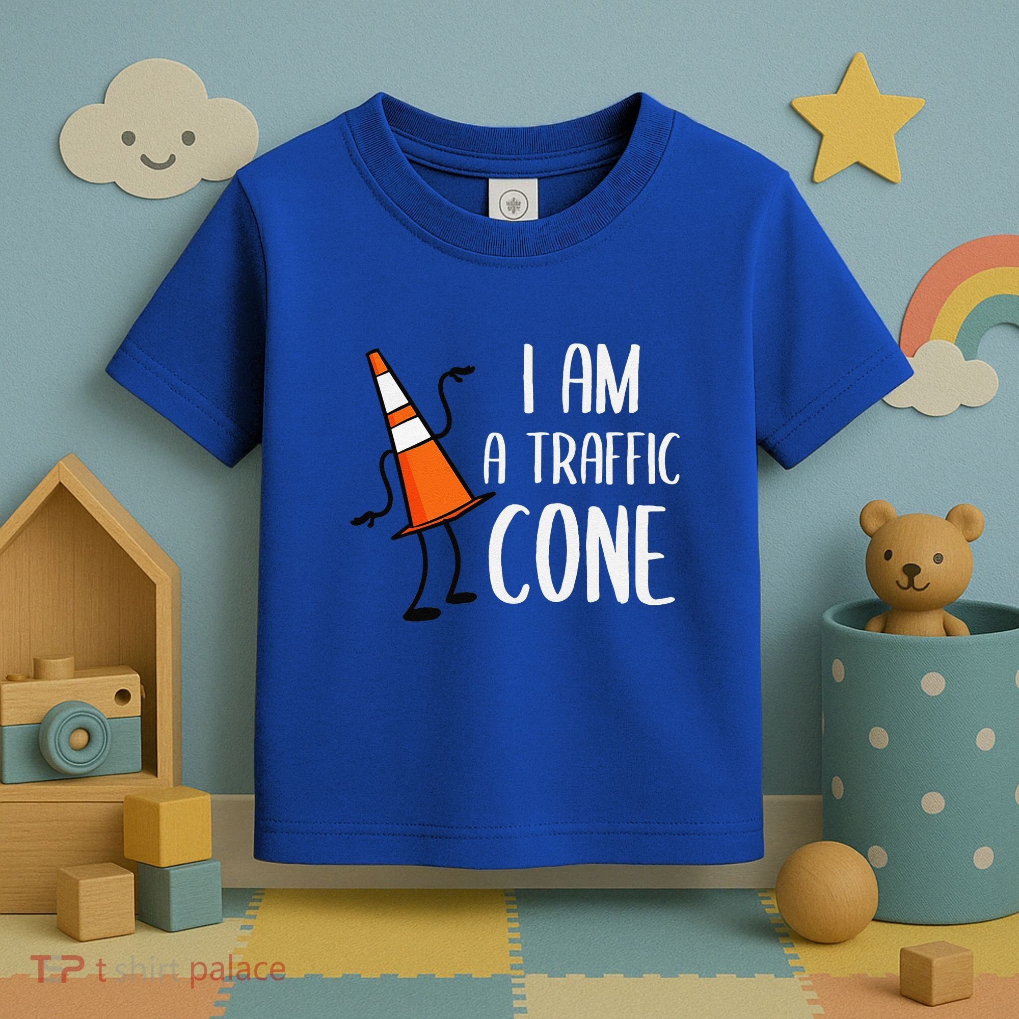 I Am A Traffic Cone Orange Lazy Easy Costumes Halloween Toddler T-Shirt