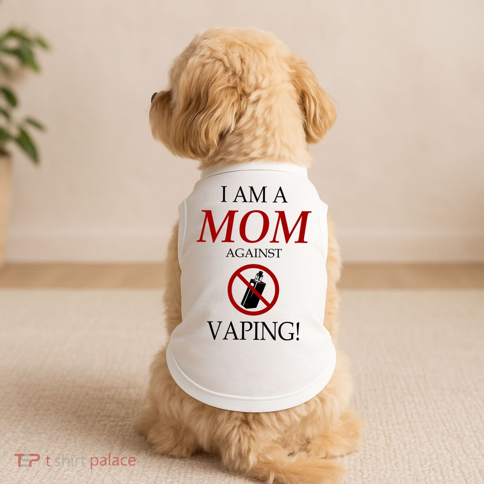 I Am A Mom Against Vaping Doggie Tank