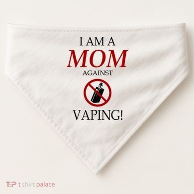 I Am A Mom Against Vaping USA-Made Doggie Bandana