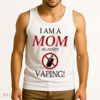 I Am A Mom Against Vaping Tank Top thumb 3