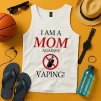 I Am A Mom Against Vaping Tank Top thumb 4