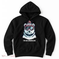 IM An AmericanFunny Greenland Polar Bear Hoodie thumb 0
