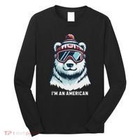 IM An AmericanFunny Greenland Polar Bear Long Sleeve Shirt thumb 0
