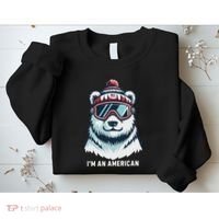 IM An AmericanFunny Greenland Polar Bear Sweatshirt thumb 2