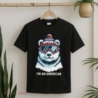 IM An AmericanFunny Greenland Polar Bear T-Shirt thumb 2