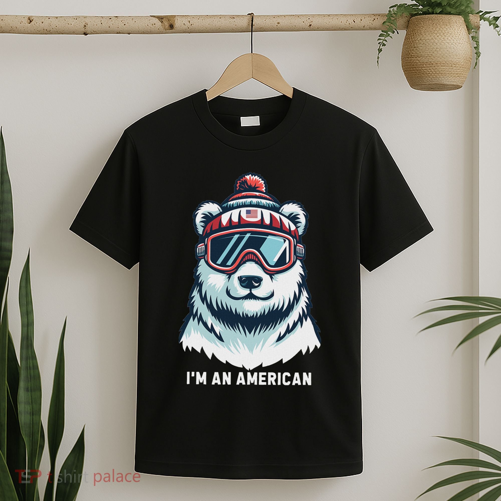 IM An AmericanFunny Greenland Polar Bear T-Shirt