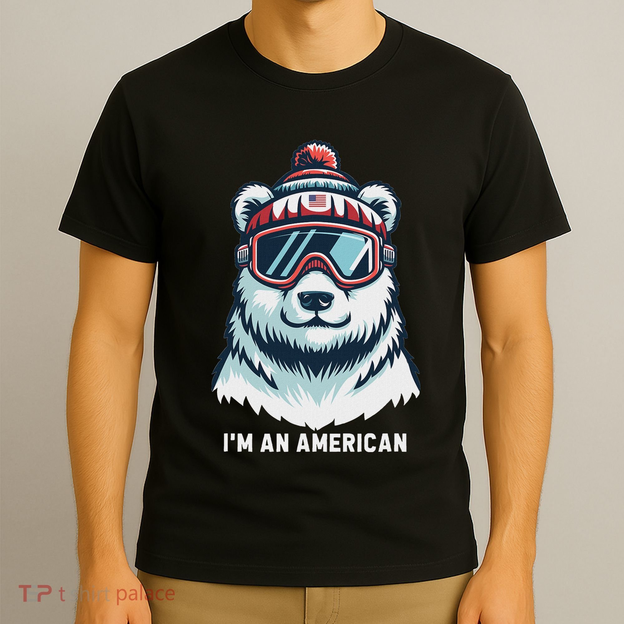 IM An AmericanFunny Greenland Polar Bear T-Shirt