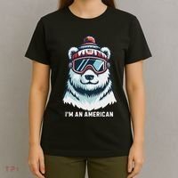 IM An AmericanFunny Greenland Polar Bear T-Shirt thumb 4