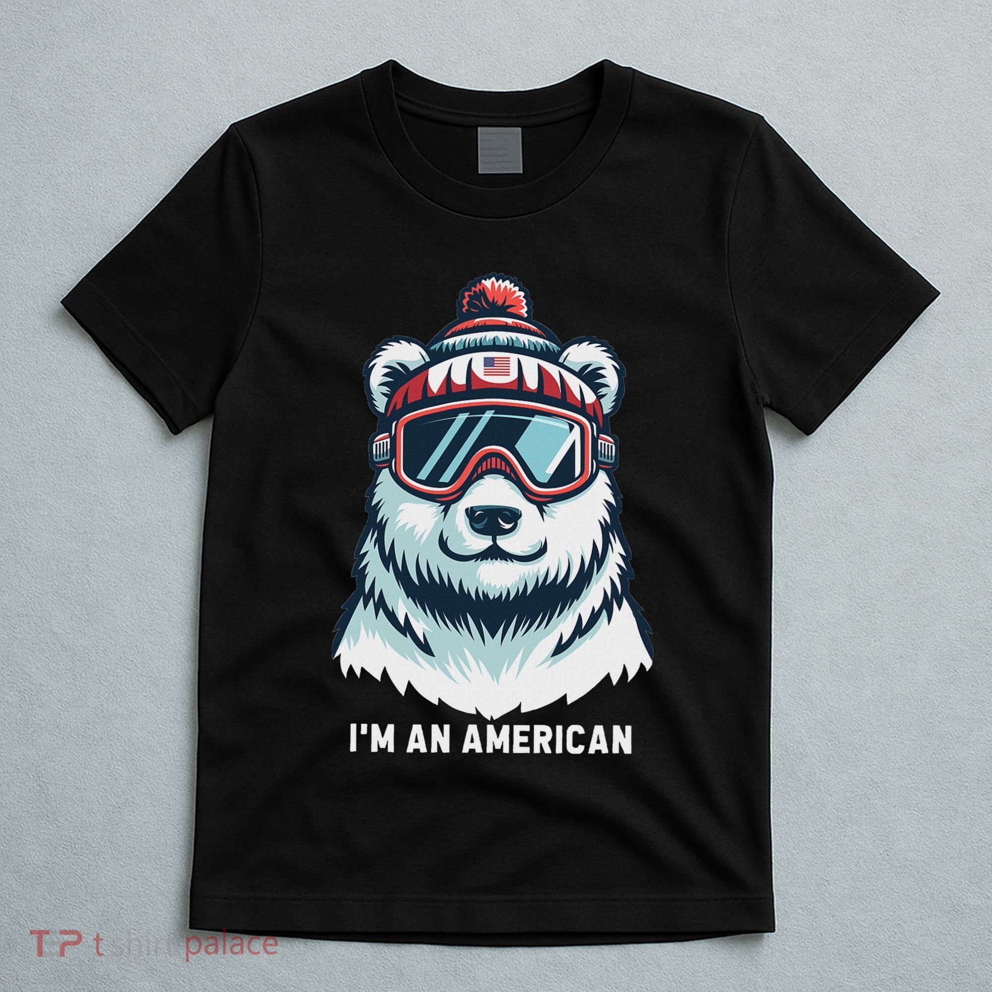 IM An AmericanFunny Greenland Polar Bear T-Shirt