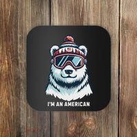 IM An AmericanFunny Greenland Polar Bear Coaster thumb 0