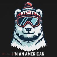 IM An AmericanFunny Greenland Polar Bear Women's Hoodie thumb 2