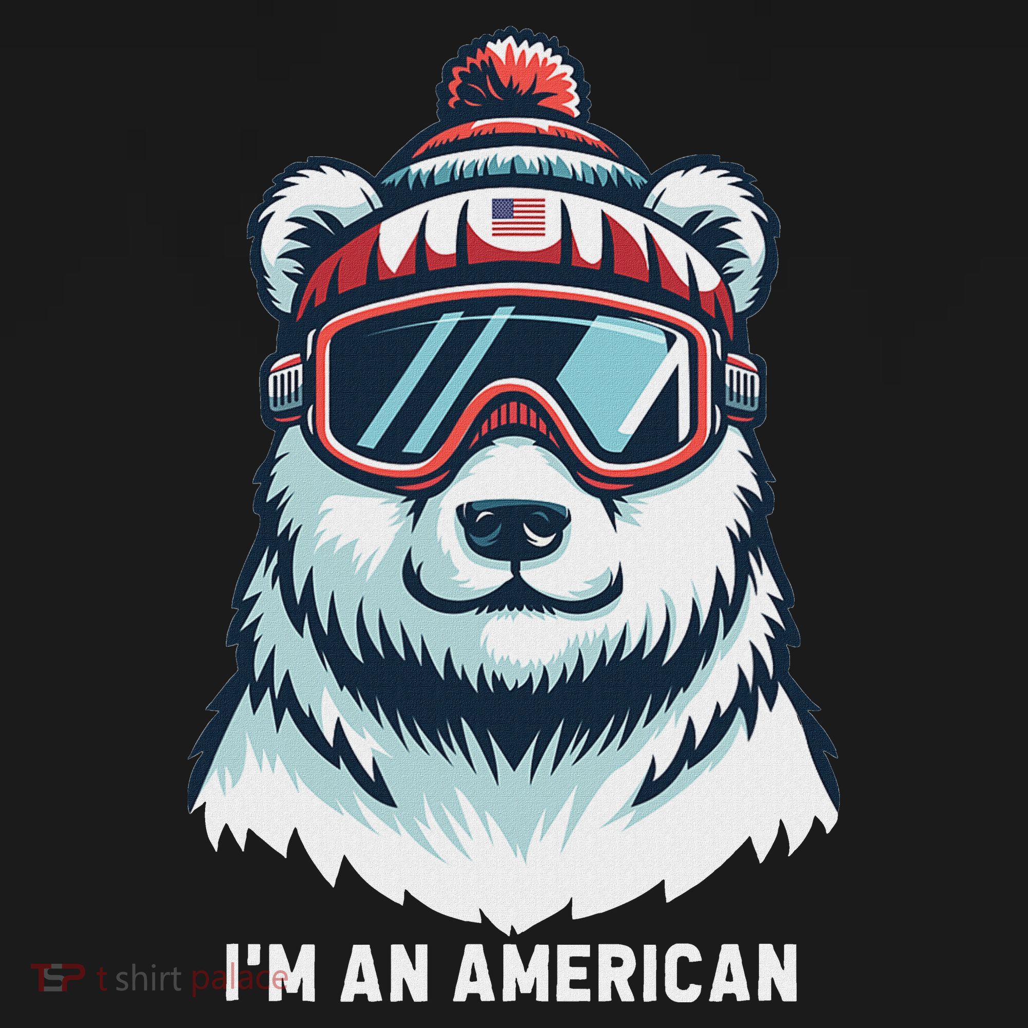 IM An AmericanFunny Greenland Polar Bear Women's Hoodie