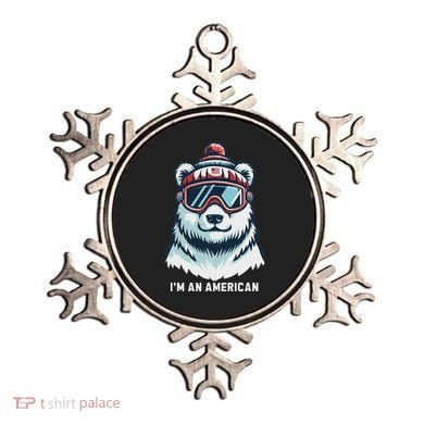 IM An AmericanFunny Greenland Polar Bear Ornament
