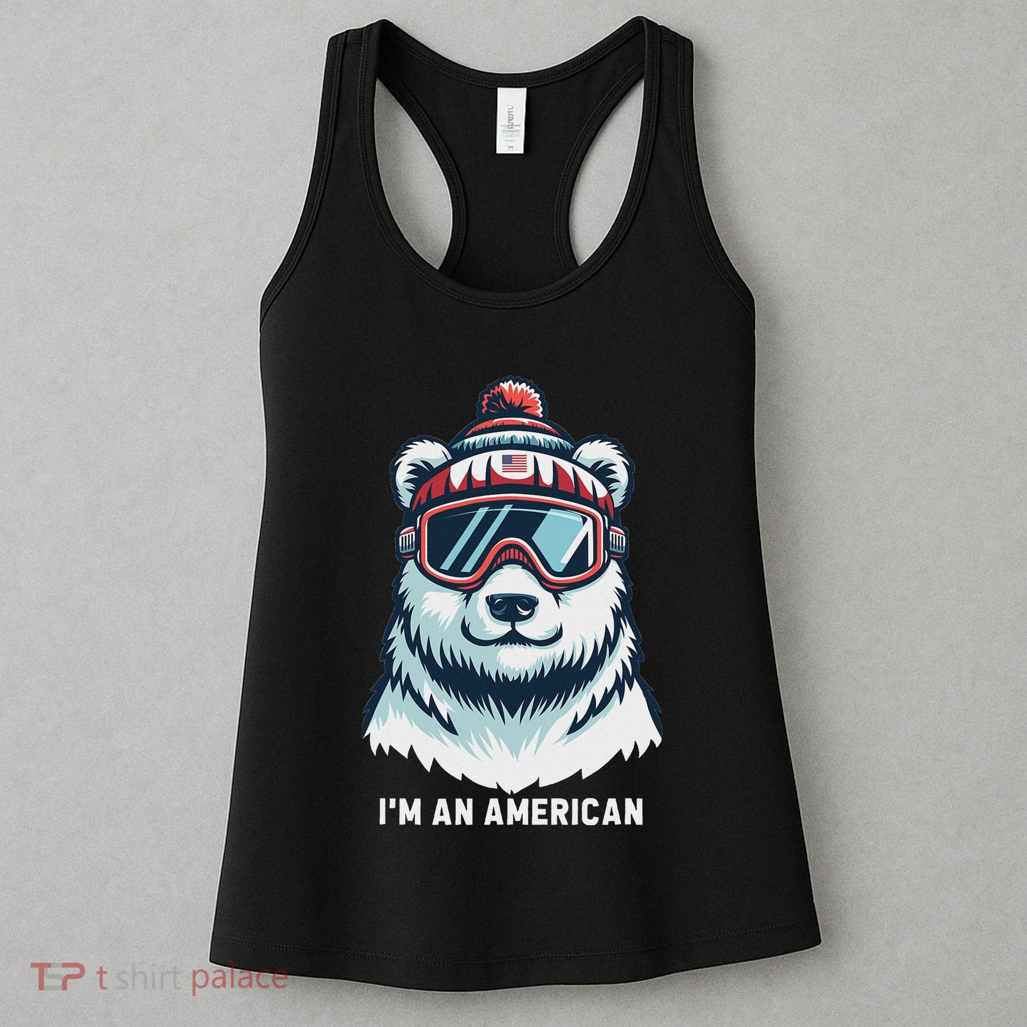 IM An AmericanFunny Greenland Polar Bear Women's Tank Top