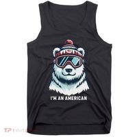 IM An AmericanFunny Greenland Polar Bear Tank Top thumb 0