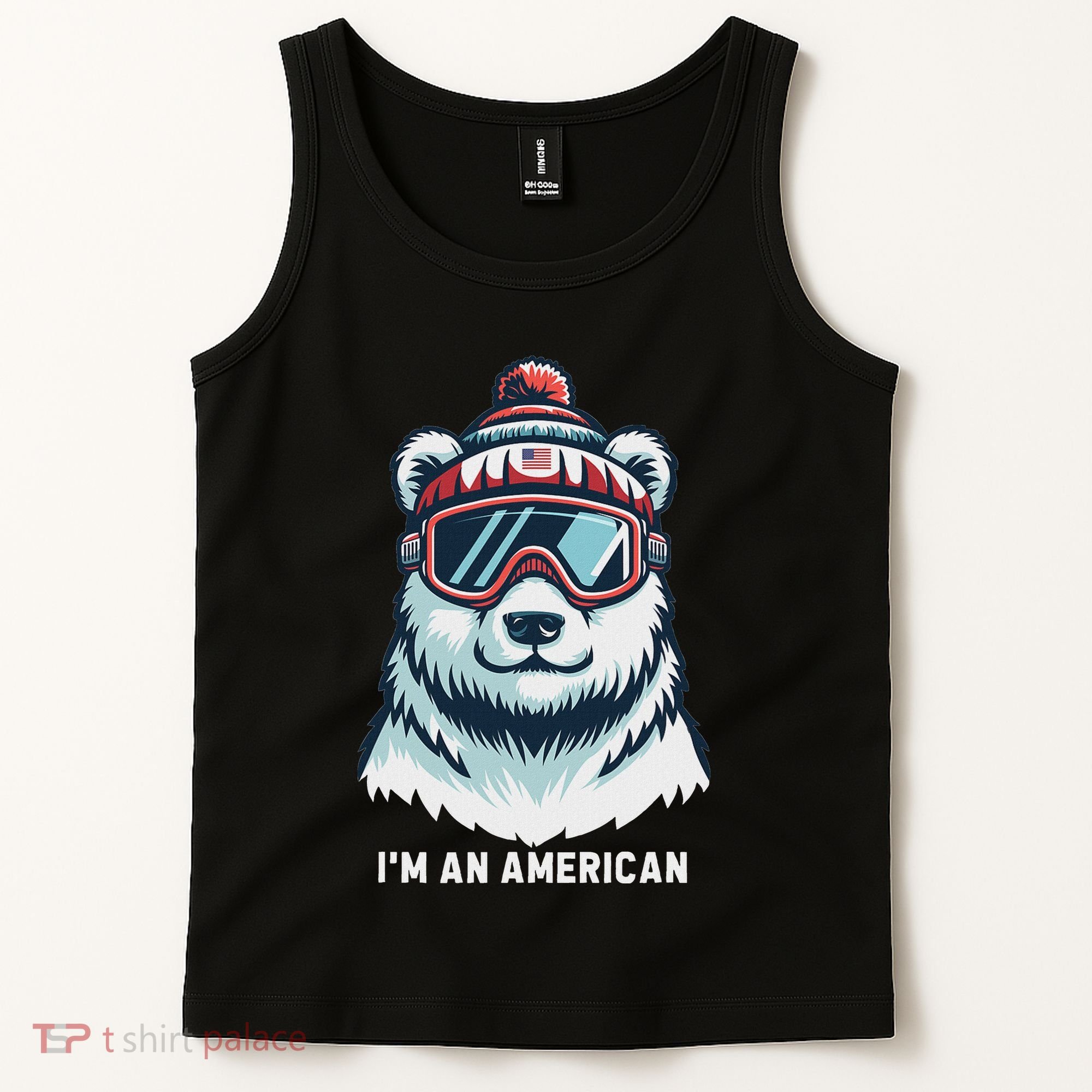 IM An AmericanFunny Greenland Polar Bear Tank Top
