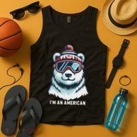 IM An AmericanFunny Greenland Polar Bear Tank Top thumb 4
