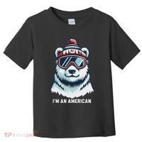 IM An AmericanFunny Greenland Polar Bear Toddler T-Shirt thumb 0
