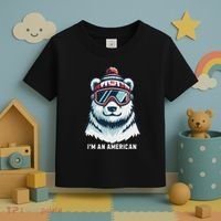 IM An AmericanFunny Greenland Polar Bear Toddler T-Shirt thumb 3
