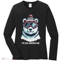 IM An AmericanFunny Greenland Polar Bear Women's Long Sleeve Shirt thumb 0