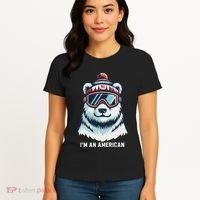 IM An AmericanFunny Greenland Polar Bear Women's T-Shirt thumb 4