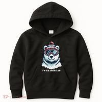 IM An AmericanFunny Greenland Polar Bear Kids Hoodie thumb 0