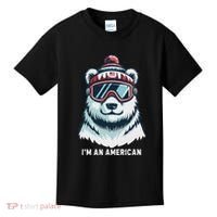 IM An AmericanFunny Greenland Polar Bear Kids T-Shirt thumb 0