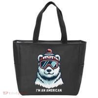 IM An AmericanFunny Greenland Polar Bear Tote Bag thumb 0