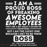 I Am A Proud Boss Of Awesome Employees Funny Saying Boss Cool Gift Beanie thumb 2
