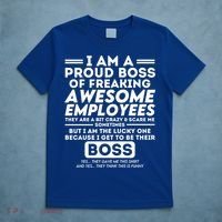 I Am A Proud Boss Of Awesome Employees Funny Saying Boss Cool Gift T-Shirt thumb 5