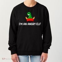 I'm An Angry Elf, Funny, Corny Christmas Jokes,, Sarcastic Women's Sweatshirt thumb 0