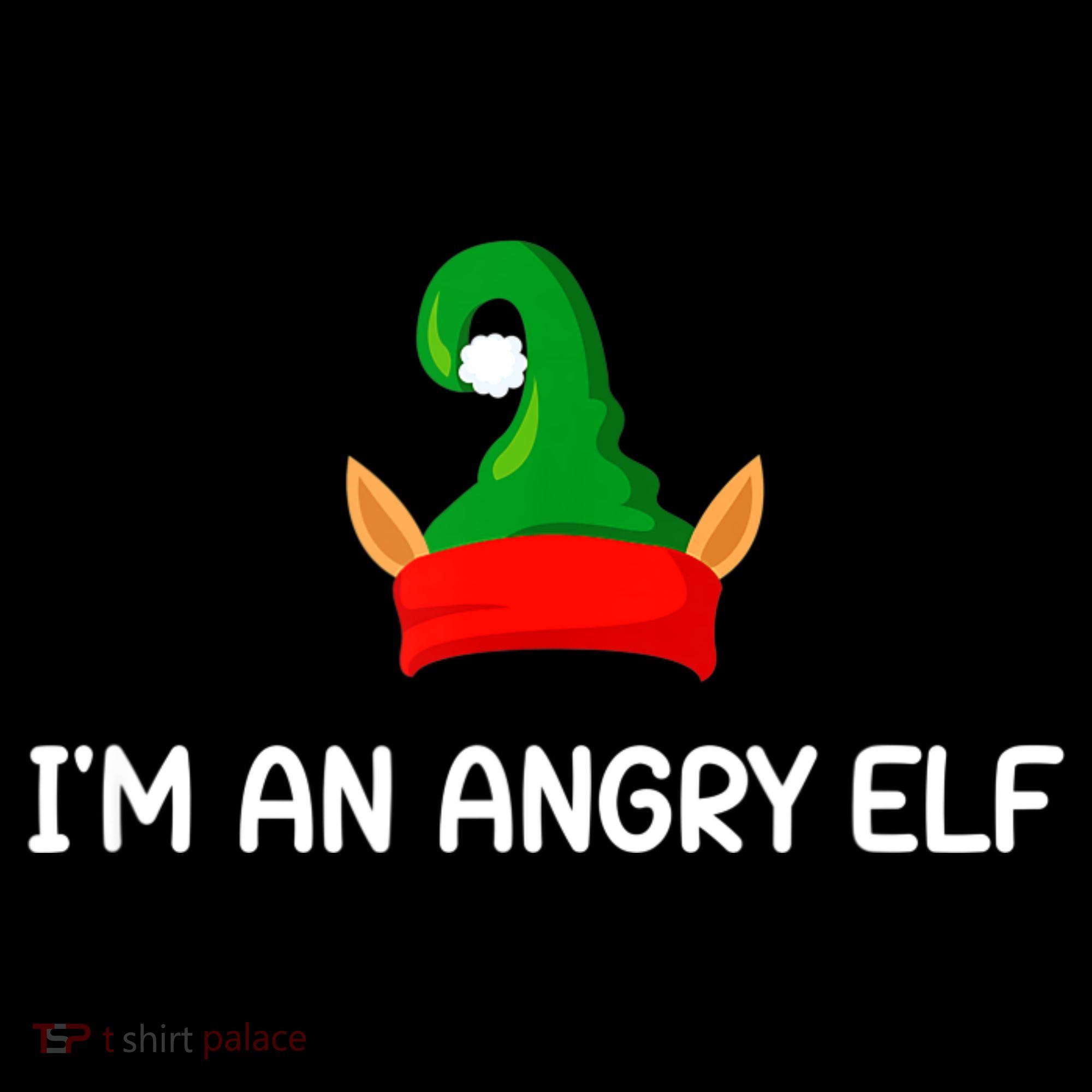 I'm An Angry Elf, Funny, Corny Christmas Jokes,, Sarcastic Women's Hoodie