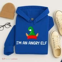 I'm An Angry Elf, Funny, Corny Christmas Jokes,, Sarcastic Hoodie thumb 4