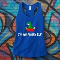 I'm An Angry Elf, Funny, Corny Christmas Jokes,, Sarcastic Women's Tank Top thumb 3