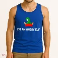 I'm An Angry Elf, Funny, Corny Christmas Jokes,, Sarcastic Tank Top thumb 3