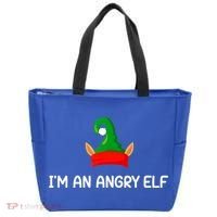 I'm An Angry Elf, Funny, Corny Christmas Jokes,, Sarcastic Tote Bag thumb 0