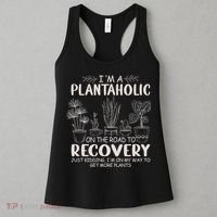 I Am A Plantaholic On The Road To Recovery Funny Plant Lover Women's Tank Top thumb 3