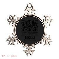 I Am A Proud Boss Of Freaking Awesome Employees | Funny Boss Ornament thumb 0