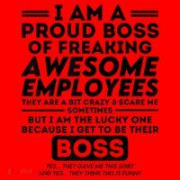 I Am A Proud Boss Of Freaking Awesome Employees | Funny Boss Santa Hat thumb 1