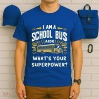 I Am A School Bus Aide Funny Back To School Bus Driver Gift T-Shirt thumb 6